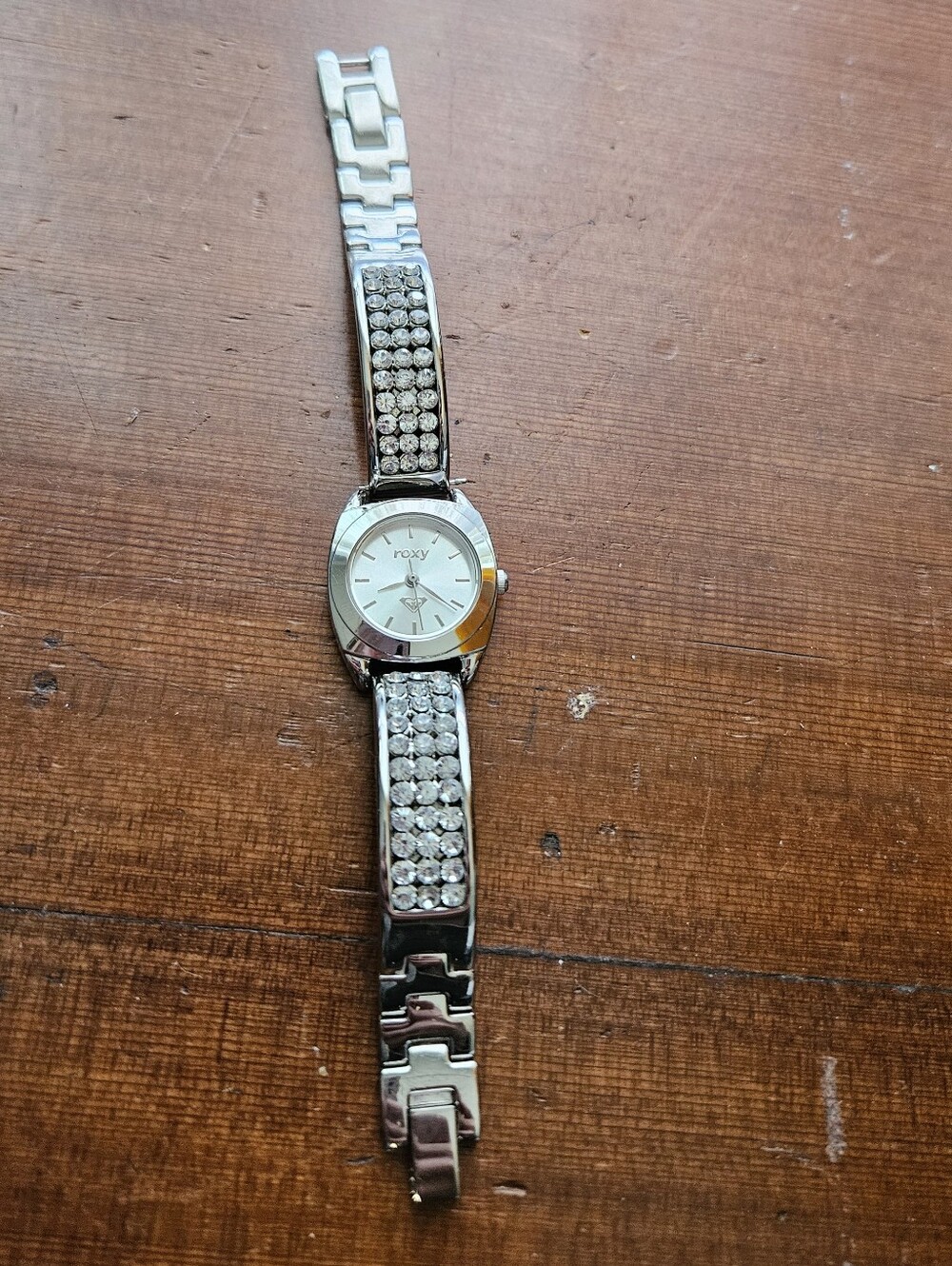 Roxy Silver Crystal Bracelet Watch